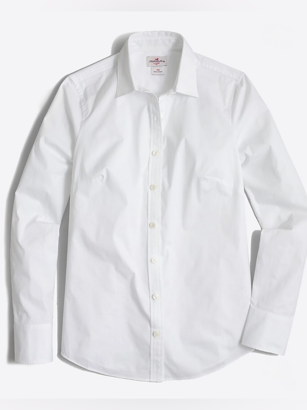 J Crew Haberdashery Stretch Classic Button-Down Shirt White Size Medium